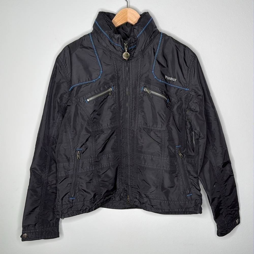 Pikeur Quidana Lightweight Equestrian Zip Jacket in Black Womens Size 46 (US 18)